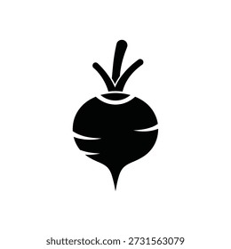 Beet Root Vegetable Silhouette ilustração 