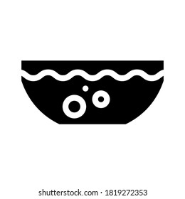 vector de icono de glifo de sopa de remolacha. señal de sopa de remolacha. símbolo de contorno aislado ilustración negra