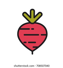 Beetroot. Vector icon