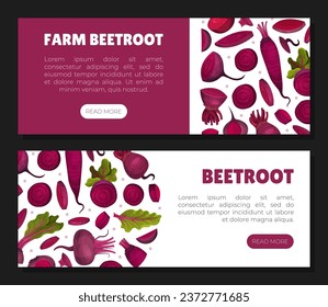 Beetroot Vegetable Crop Banner Design Design Vector Template