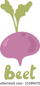 Beetroot vegetable logo icon template design. Purple beet icon logo. Fresh vegetarian concept. Health vegetarian cool simple flat design beetroot symbol. Vegetable Ingredient for food