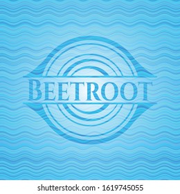 Beetroot water representation style emblem. Vector Illustration. Detailed.