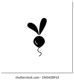 Beetroots glyph icon. Root vegetable. Edible plant. Vegetarian, healthy nutrition. Health benefits. Agriculture concept.Filled flat sign. Isolated silhouette vector illustration