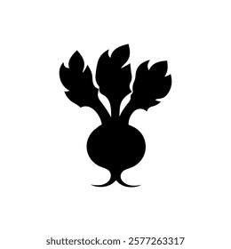 Beets icon silhouette icon vector design.