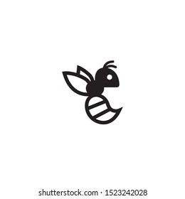 Bee,wasp icon on a white background