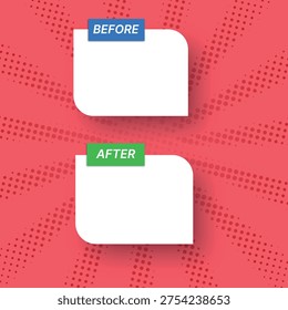 Before and after background template Choose between two frames