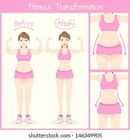 Before and After Female Body