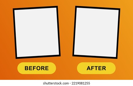 Before after frame. Easy editable stroke. Vector illustration. EPS 10.