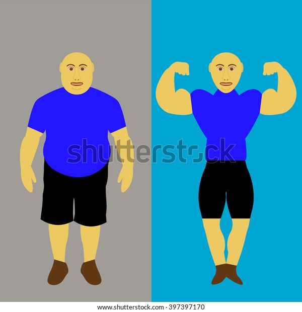 Before After Gym Stock Vector (Royalty Free) 397397170 | Shutterstock