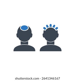 Before and after hair icon