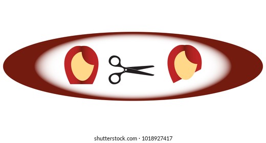 Before and after haircut. Vector
