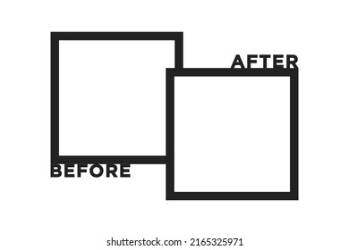 Before and After, Before After, Before and After Image, Before and After Template, Frame, Vector Illustration Background