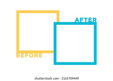 Before and After, Before After, Before and After Image, Before and After Template, Frame, Vector Illustration Background