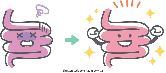 Before after recovering from human small intestine disease