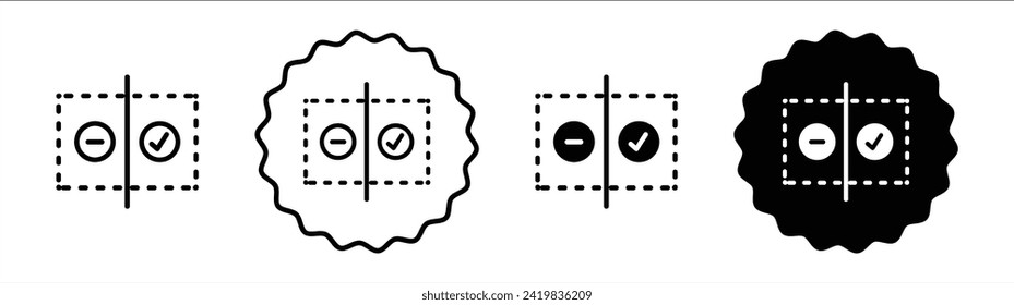 Before after set in black and white color. Before after simple flat icon vector