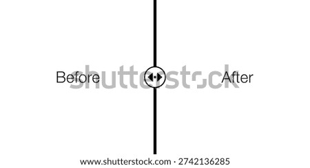 Before and after slider template vector design