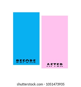 Before and After. Template background. Vector illustration.