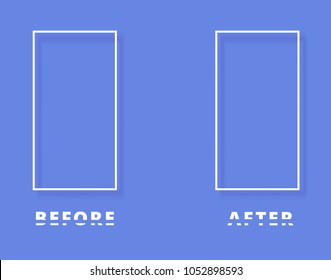 Before And After. Template Background. Vector Illustration.