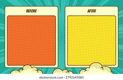 Before after template comic background