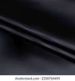 Before and after texture fabric ironing crinkle smooth black fabric Top view.