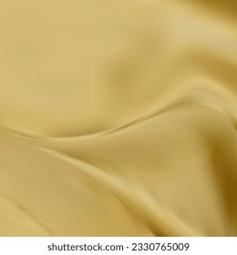 Before and after texture fabric ironing crinkle smooth gold fabric Top view.