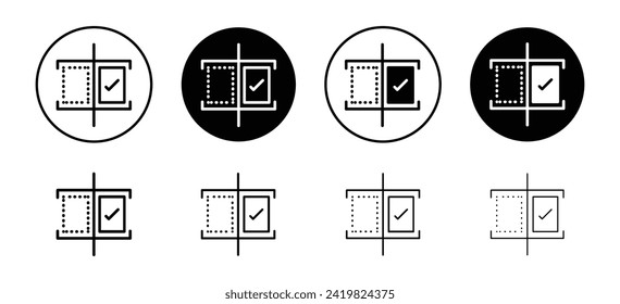 Antes de la colección de conjunto de iconos vectoriales. Antes de después del icono plano de contorno.