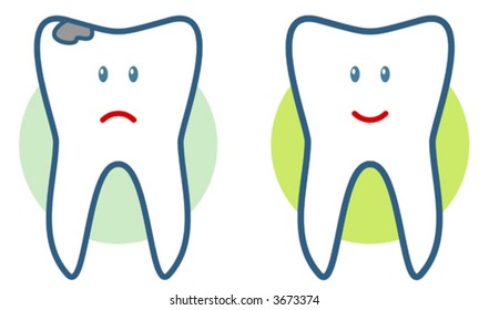 Before and after (Vector illustration)