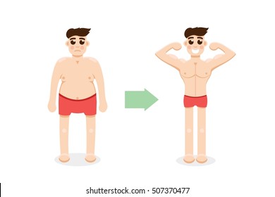 10,835 Weight Loss With Men Vector Images, Stock Photos & Vectors ...