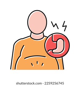 before bariatric color icon vector. before bariatric sign. isolated symbol illustration