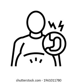 before bariatric line icon vector. before bariatric sign. isolated contour symbol black illustration