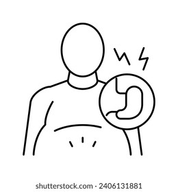 antes del vector de icono de línea bariátrica. antes del signo bariátrico. símbolo de contorno aislado ilustración negra