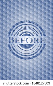 Before blue hexagon badge.