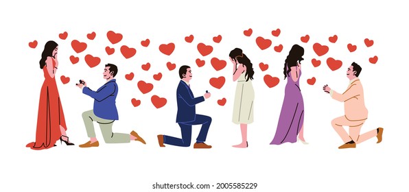 Before getting married, the bride and groom make a proposal first to get approval that their partner wants to get married