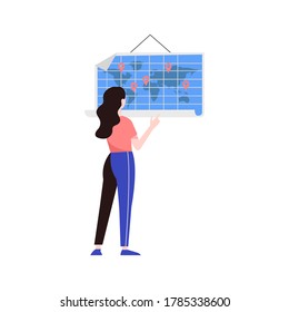 Before go to travelling. Traveller will be select the destination first based on world maps. Vector Illustration holiday theme.