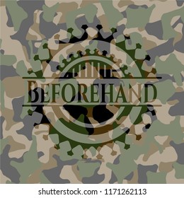 Beforehand camouflaged emblem