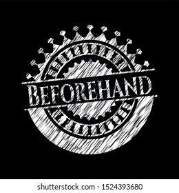 Beforehand chalk emblem. Vector Illustration. Detailed.