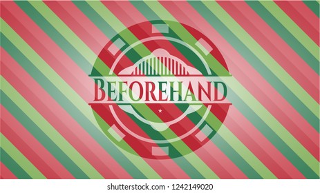 Beforehand christmas style badge..