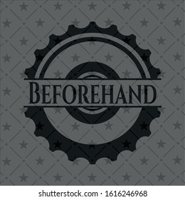 Beforehand dark emblem. Retro. Vector Illustration. Detailed.