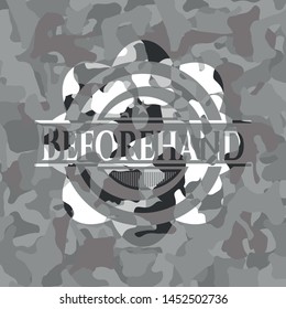 Beforehand on grey camo pattern