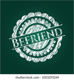 Befriend chalkboard emblem