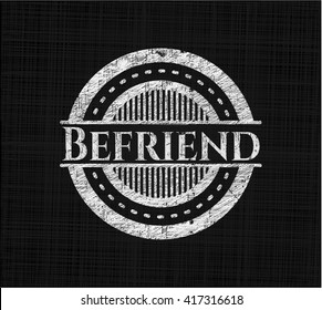 Befriend chalkboard emblem