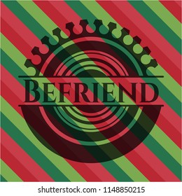Befriend christmas badge.