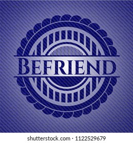 Befriend emblem with jean high quality background