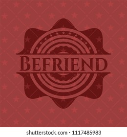 Befriend red emblem. Retro