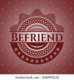 Befriend red emblem. Vintage.