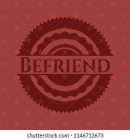 Befriend red icon or emblem