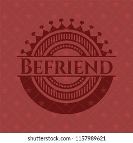Befriend red icon or emblem