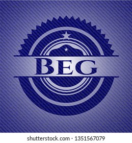 Beg emblem with jean high quality background