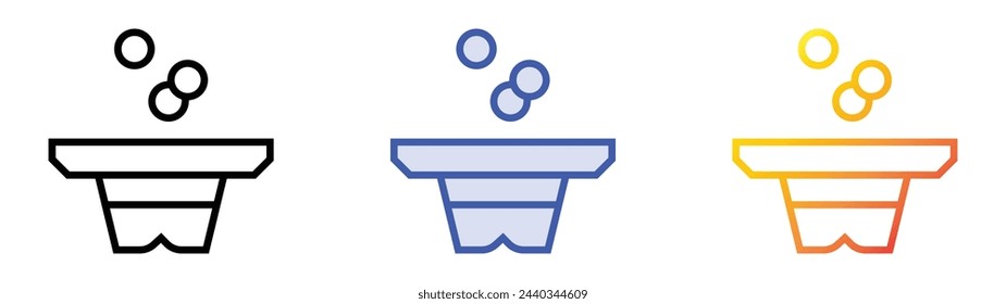 beg icon. Linear, Blue Fill and Gradient Style Design Isolated On White Background