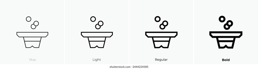 beg icon. Thin, Light Regular And Bold style design isolated on white background
